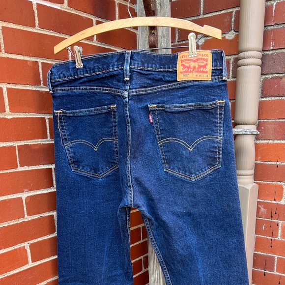 Men's classic Levi, 505 jeans, size 36/34, dark navy color - Picture 4 of 6